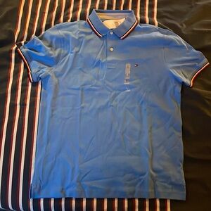 Sky Blue Tommy Hilfiger Collared Shirt Size L   !!! NWT !!!